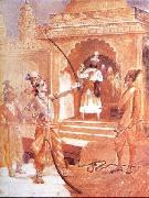 Raja Ravi Varma Sri Rama breaking the bow Spain oil painting artist